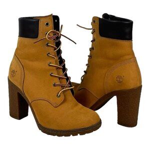 Timberland Heel Ankle Boots Wheat Size 6